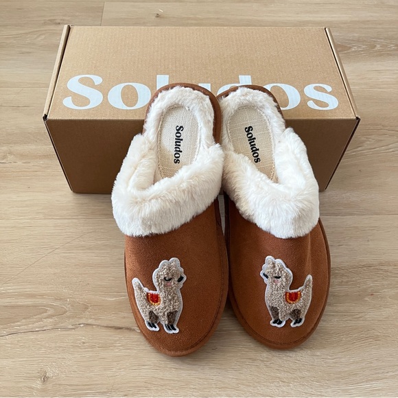 NEW Soludos Llama Cozy Slipper Tan - Picture 4 of 4